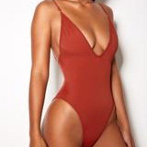 NWT XS One Piece Deep V Bali-made Swimsuit